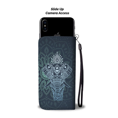 Elephant Mandala Wallet Phone Case