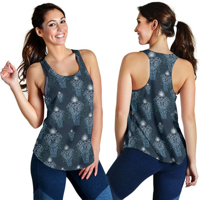 Elephant Mandala Women Racerback Tank Top