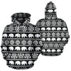 Elephant Pattern All Over Zip Up Hoodie