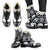 Elephant Pattern Faux Fur Leather Boots