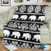 Elephant Pattern Fleece Blanket