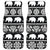 Elephant Pattern Front and Back Car Floor Mats