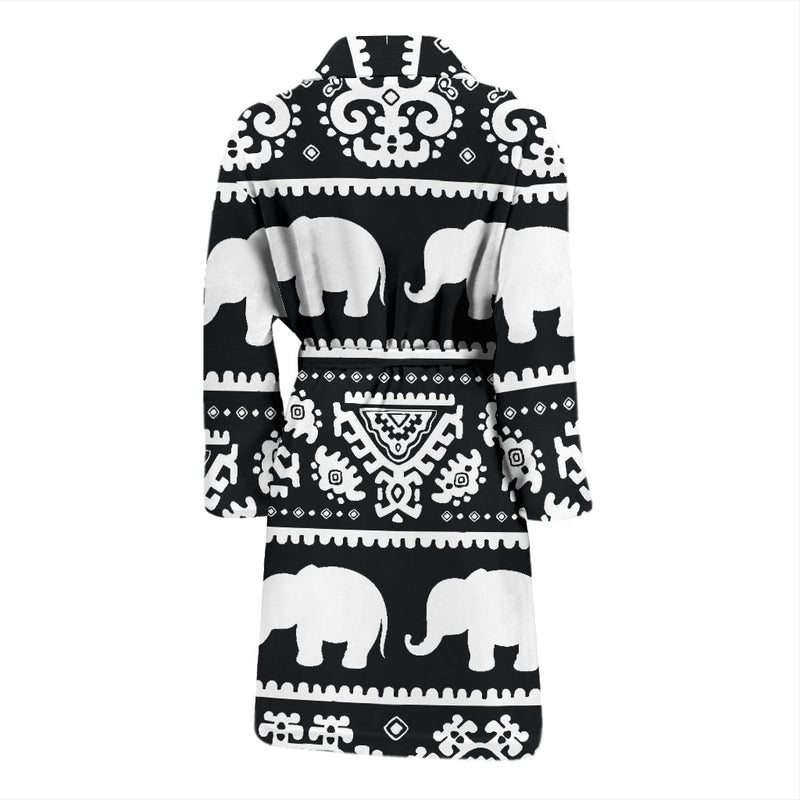 Elephant Pattern Men Bath Robe