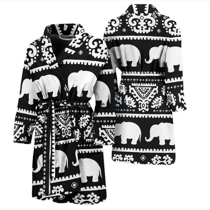 Elephant Pattern Men Bath Robe