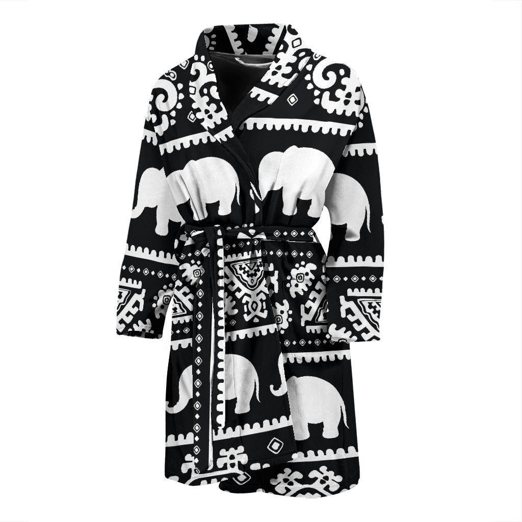 Elephant Pattern Men Bath Robe