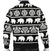 Elephant Pattern Men Casual Bomber Jacket