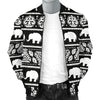 Elephant Pattern Men Casual Bomber Jacket