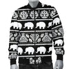 Elephant Pattern Men Casual Bomber Jacket