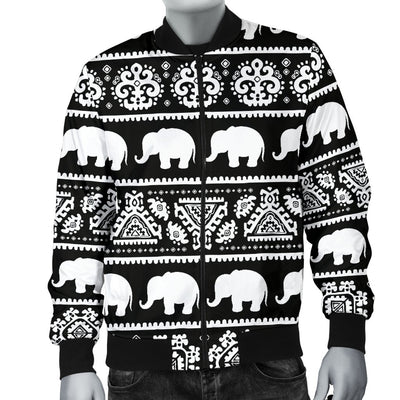 Elephant Pattern Men Casual Bomber Jacket