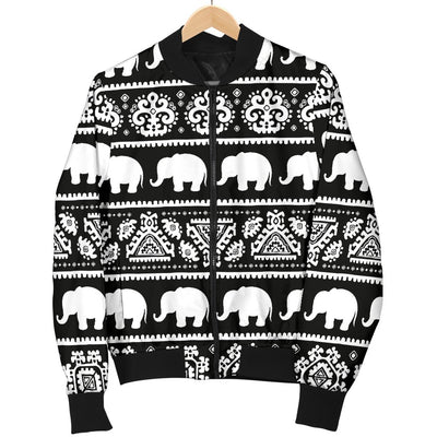 Elephant Pattern Men Casual Bomber Jacket