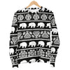 Elephant Pattern Men Crewneck Sweatshirt