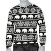 Elephant Pattern Men Crewneck Sweatshirt