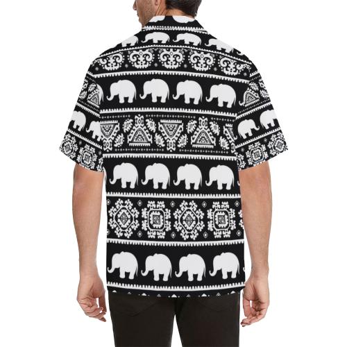 Elephant Pattern Men Hawaiian Shirt