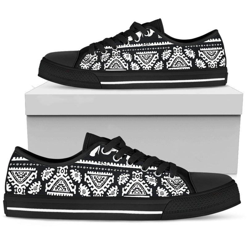 Elephant Pattern Men Low Top Shoes