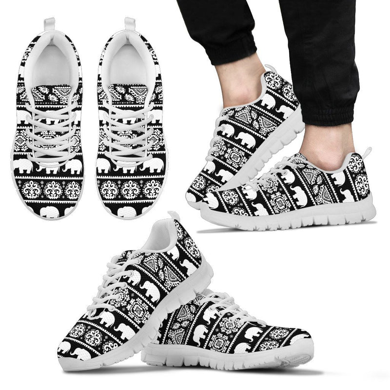 Elephant Pattern Men Sneakers