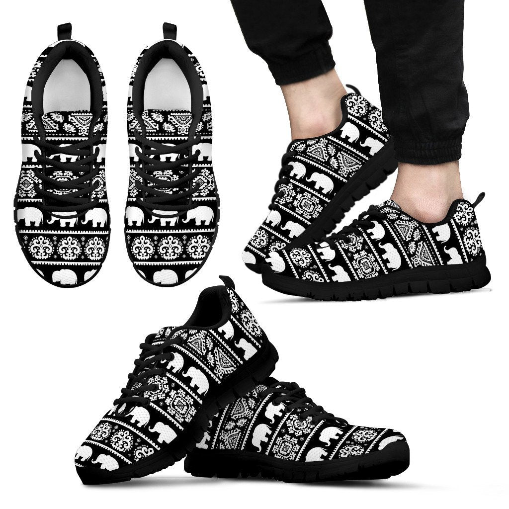 Elephant Pattern Men Sneakers