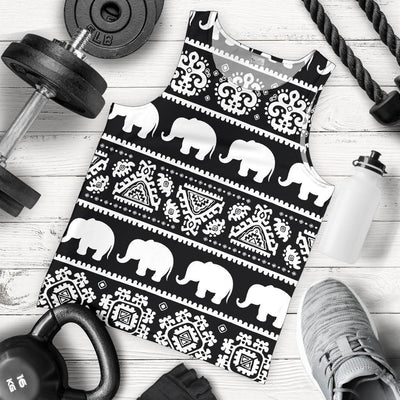 Elephant Pattern Men Tank Top