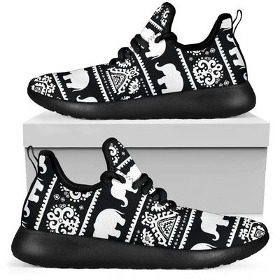 Elephant Pattern Mesh Knit Sneakers Shoes