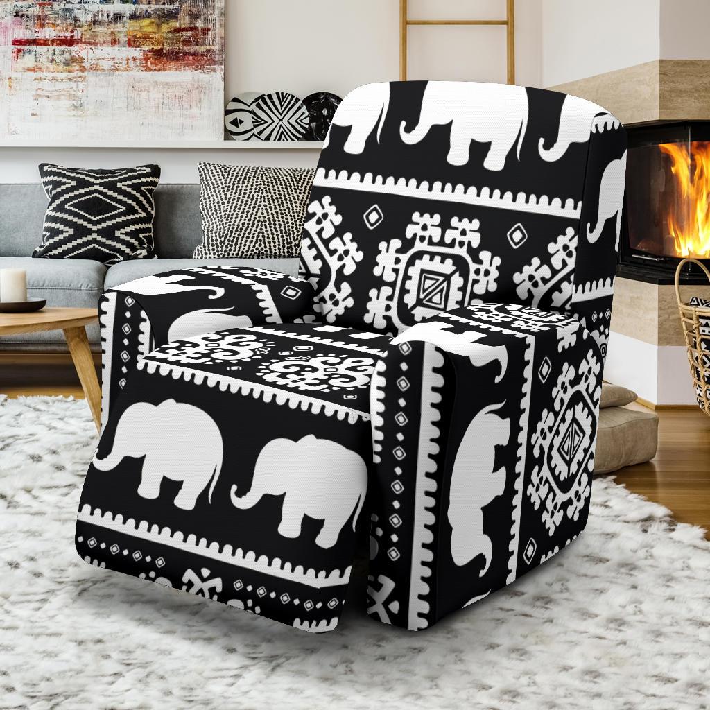 Elephant Pattern Recliner Slipcover-JORJUNE.COM