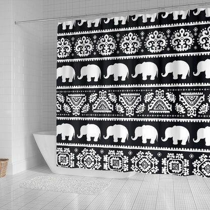 Elephant Pattern Shower Curtain