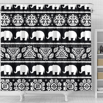 Elephant Pattern Shower Curtain