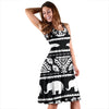 Elephant Pattern Sleeveless Mini Dress