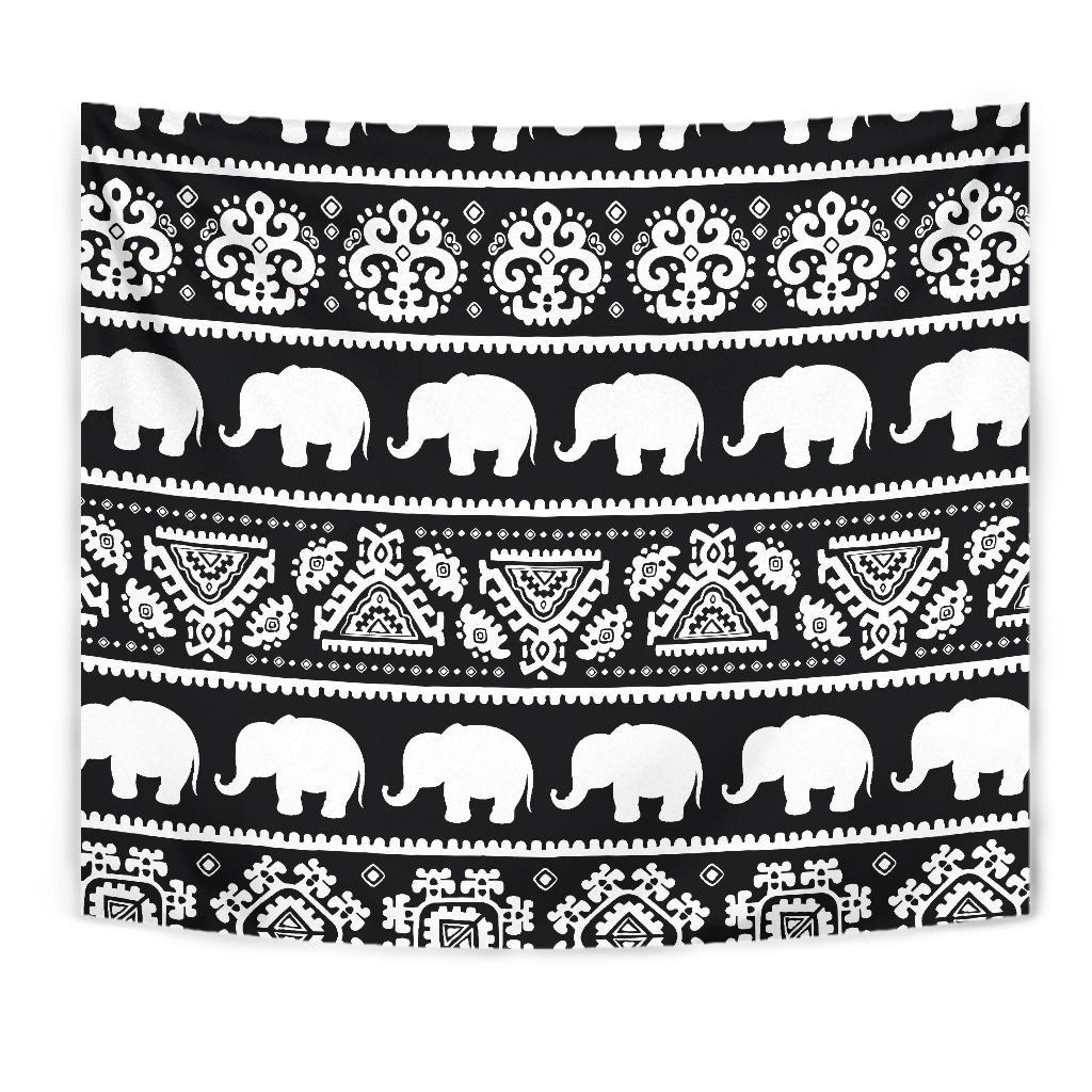 Elephant Pattern Tapestry