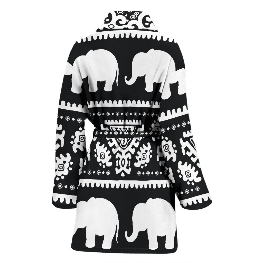 Elephant Pattern Women Bath Robe