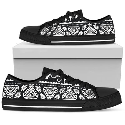 Elephant Pattern Women Low Top Shoes