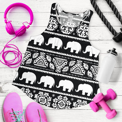 Elephant Pattern Women Racerback Tank Top