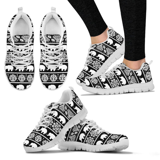 Elephant Pattern Women Sneakers