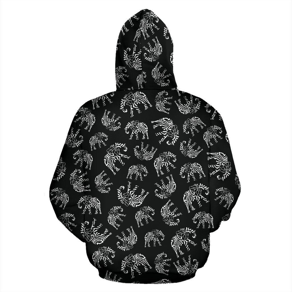 Elephant Tribal All Over Zip Up Hoodie