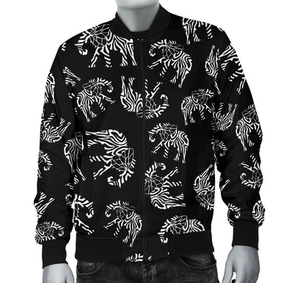 Elephant Tribal Men Casual Bomber Jacket