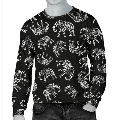 Elephant Tribal Men Crewneck Sweatshirt