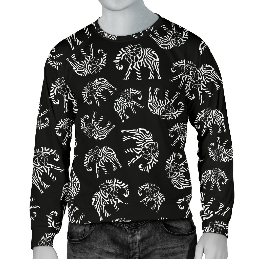 Elephant Tribal Men Crewneck Sweatshirt