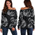 Elephant Tribal Off Shoulder Sweatshirt