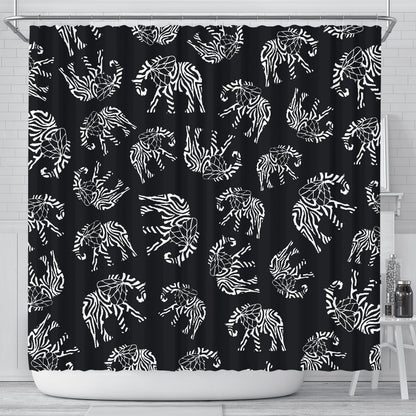 Elephant Tribal Shower Curtain