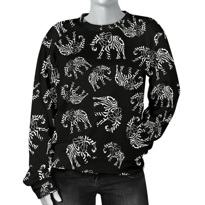 Elephant Tribal Women Crewneck Sweatshirt