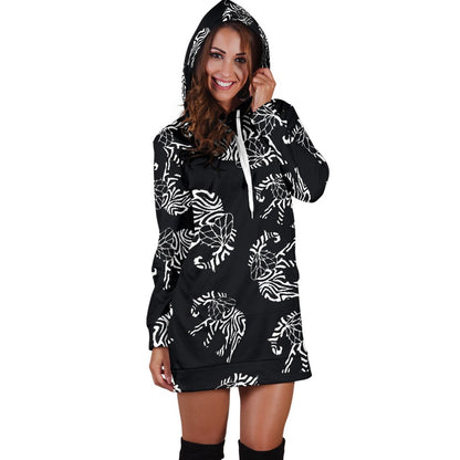 Elephant Tribal Women Hoodie Dress
