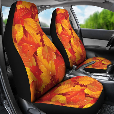 Elm Leave Autum Print Pattern Universal Fit Car Seat Covers