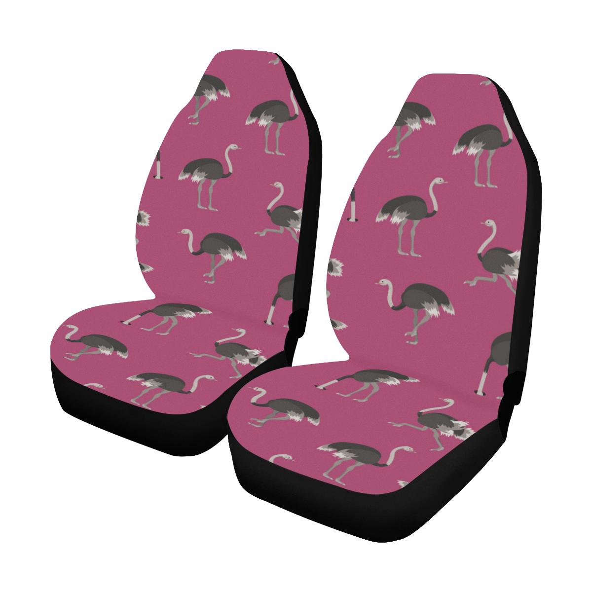 Emu Pattern Print Design 02 Car Seat Covers (Set of 2)-JORJUNE.COM