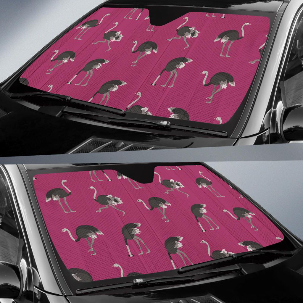 Emu Pattern Print Design 02 Car Sun Shade-JORJUNE.COM