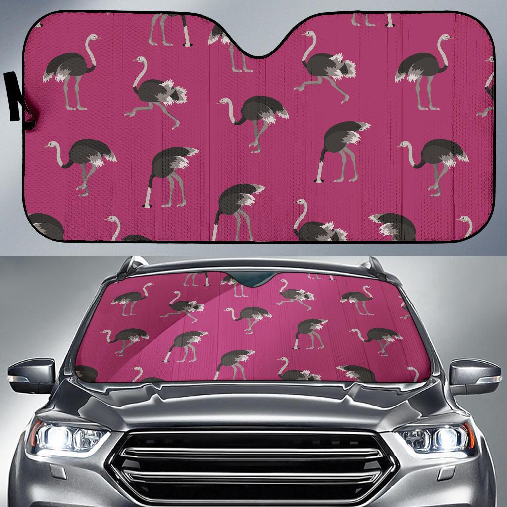 Emu Pattern Print Design 02 Car Sun Shade-JORJUNE.COM