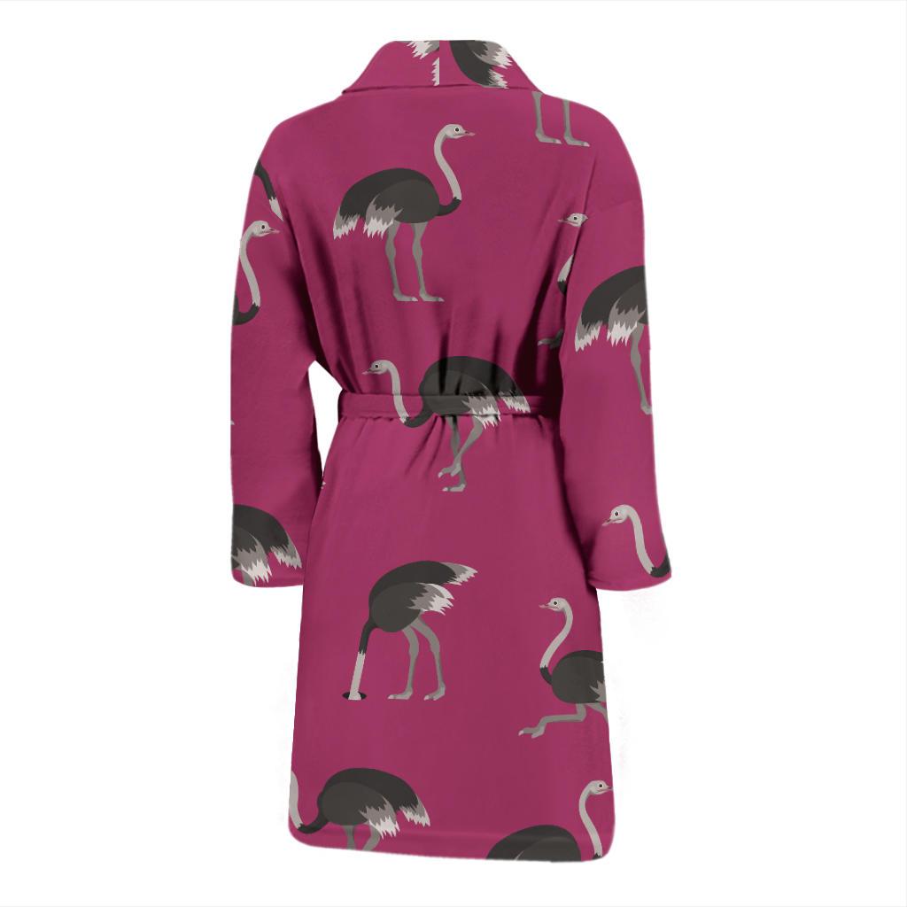 Emu Pattern Print Design 02 Men Bathrobe-JORJUNE.COM