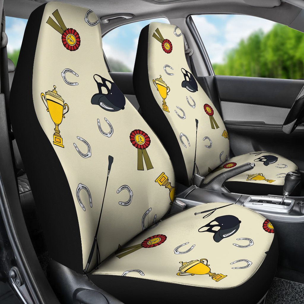 Equestrian Horseshoe Equipment Universal Fit Car Seat Covers