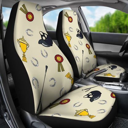 Equestrian Horseshoe Equipment Universal Fit Car Seat Covers
