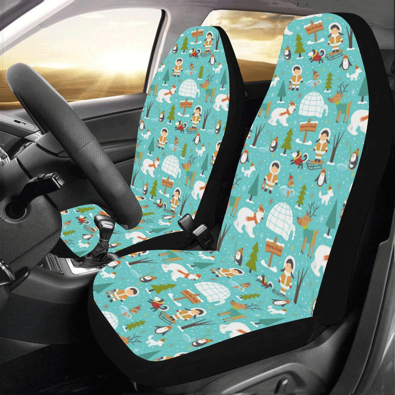 Eskimo Pattern Print Design 01 Car Seat Covers (Set of 2)-JORJUNE.COM