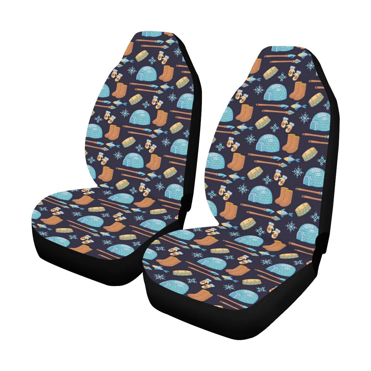 Eskimo Pattern Print Design 02 Car Seat Covers (Set of 2)-JORJUNE.COM