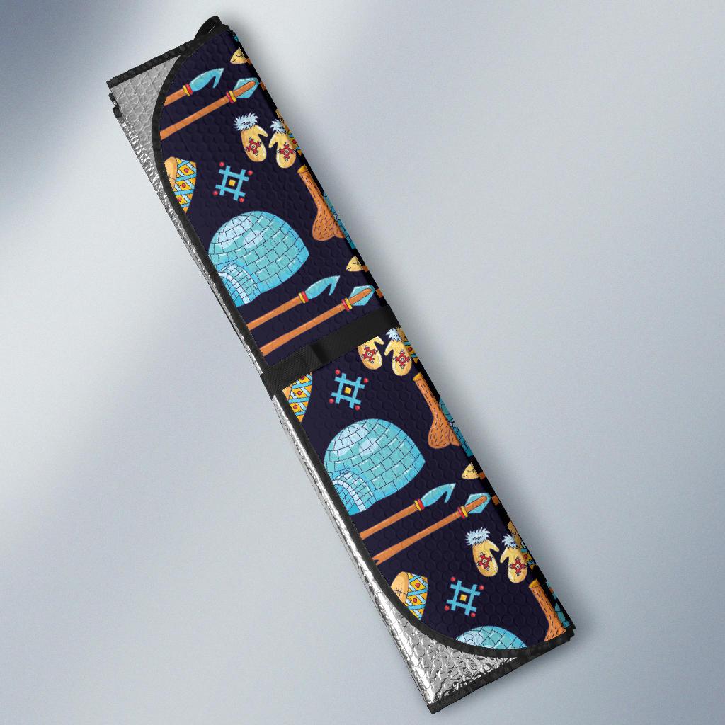 Eskimo Pattern Print Design 02 Car Sun Shade-JORJUNE.COM