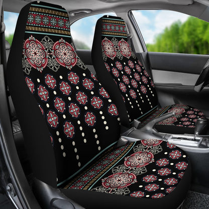 Ethnic Dot Style Print Pattern Universal Fit Car Seat Covers
